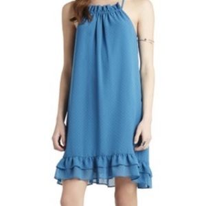 BCGeneration Turquoise Ruffle Trim Dress